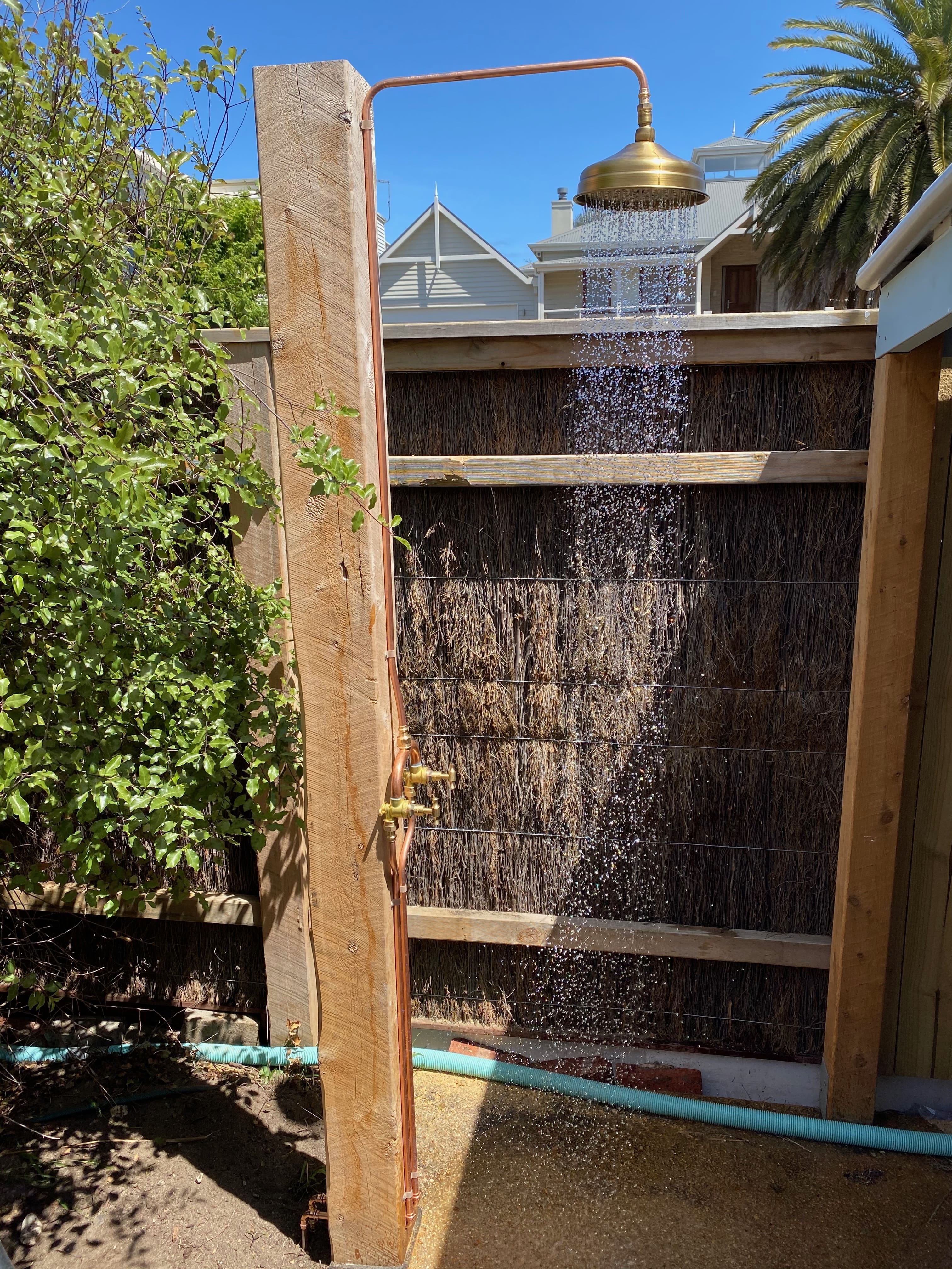 Custom Outdoor Shower Installation - Perfect for beachside living